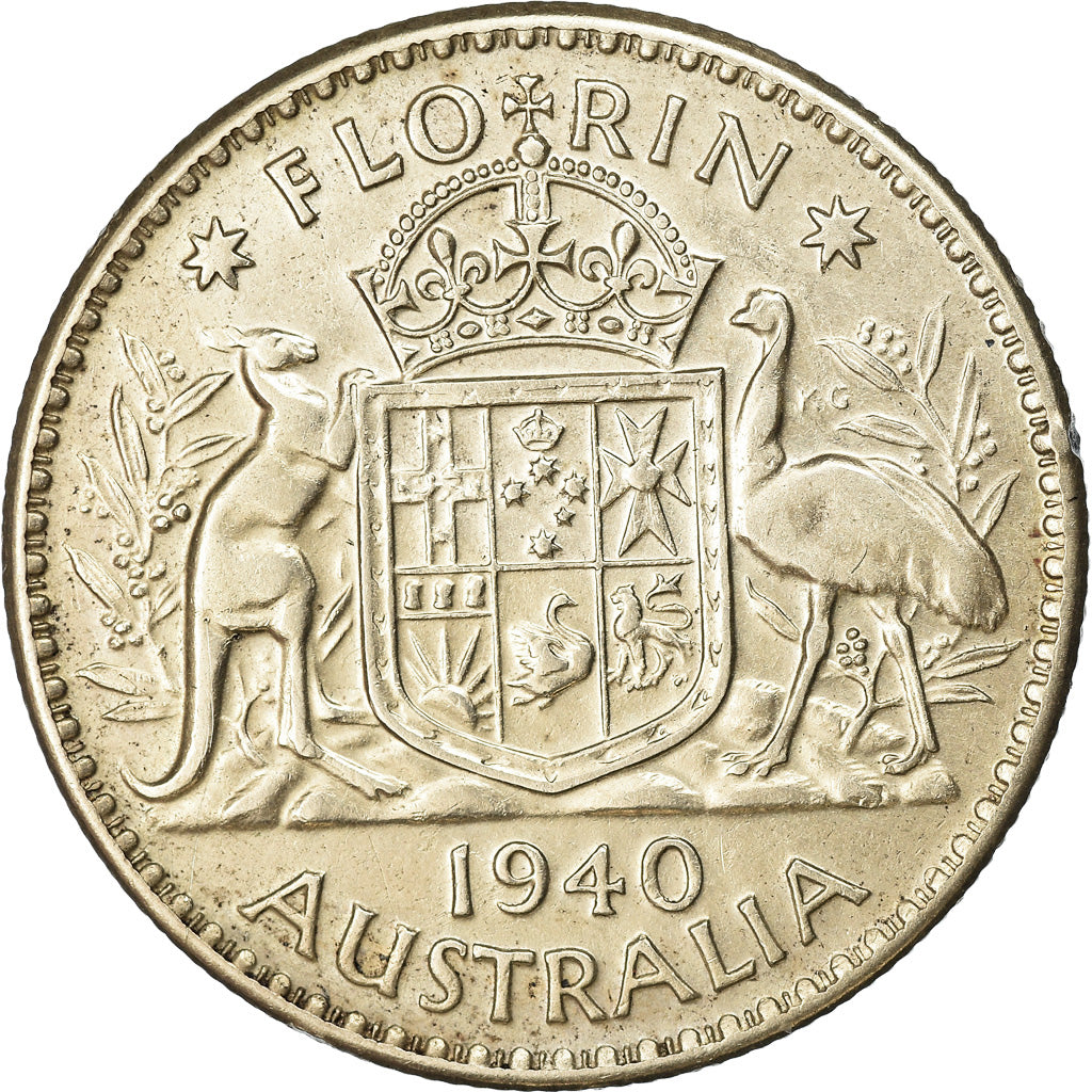 Coin, Australia, George VI, Florin, 1940, AU(50-53), Silver, KM:40