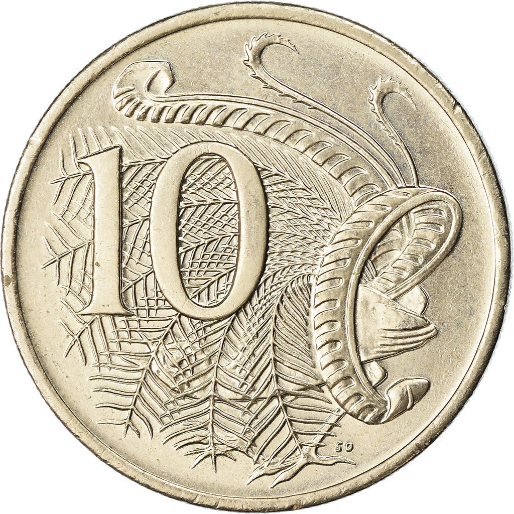 Moneta, Australia, Elizabeth II, 10 Cents, 2001, AU(55-58), Miedź-Nikiel