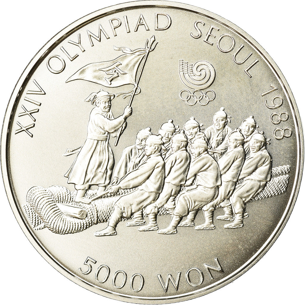 Coin, KOREA-SOUTH, 5000 Won, 1986, FDC, MS(65-70), Silver, KM:55