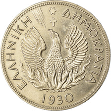 Coin, Greece, 5 Drachmai, 1930, AU(50-53), Nickel, KM:71.1