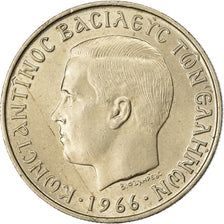 Coin, Greece, Constantine II, 2 Drachmai, 1966, AU(55-58), Copper-nickel, KM:90