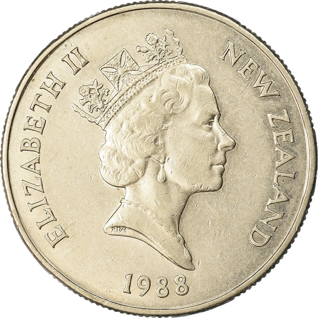Moneda, Nueva Zelanda, Elizabeth II, 50 Cents, 1988, MBC, Cobre - níquel, KM:63