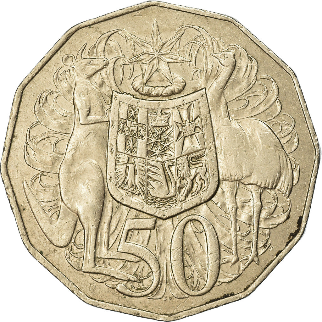 Moneta, Australia, Elizabeth II, 50 Cents, 1983, VF(30-35), Miedź-Nikiel, KM:68