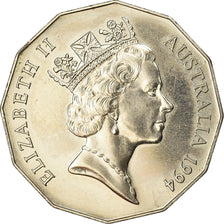 Coin, Australia, Elizabeth II, 50 Cents, 1994, AU(50-53), Copper-nickel, KM:257