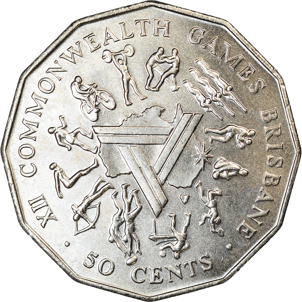 Moneta, Australia, Elizabeth II, 50 Cents, 1982, BB+, Rame-nichel, KM:74