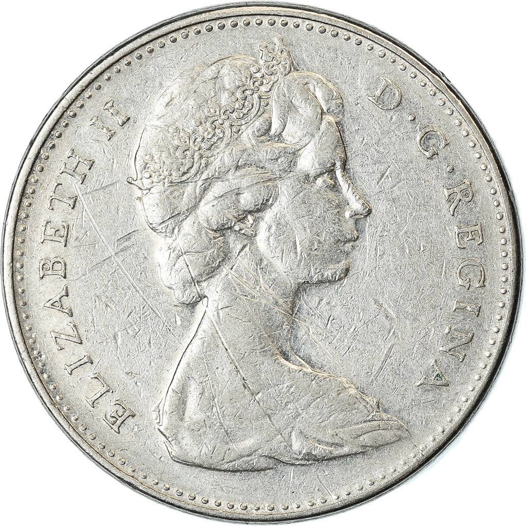 Coin, Canada, Elizabeth II, 5 Cents, 1965, Royal Canadian Mint, Ottawa