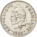 French Polynesia, 10 Francs, 1967, AU(55-58), Nickel, KM:5