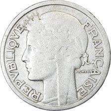 Moneda, Francia, Morlon, 2 Francs, 1945, Beaumont - Le Roger, BC+, Aluminio