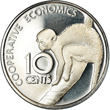 Coin, Guyana, 10 Cents, 1978, Franklin Mint, BE, MS(65-70), Copper-nickel, KM:39
