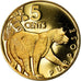 Coin, Guyana, 5 Cents, 1978, Franklin Mint, BE, MS(65-70), Nickel-brass, KM:38
