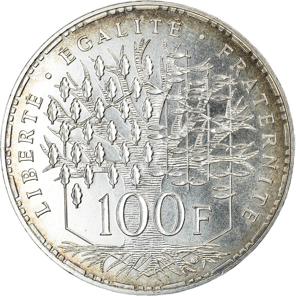 Coin, France, Panthéon, 100 Francs, 1989, Paris, AU(55-58), Silver, KM:951.1