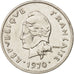 New Caledonia, 10 Francs, 1970, Paris, AU(55-58), Nickel, KM:5