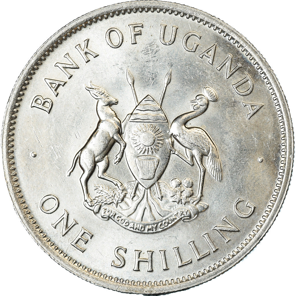 Monnaie, Uganda, Shilling, 1976, TTB+, Copper-Nickel Plated Steel, KM:5a