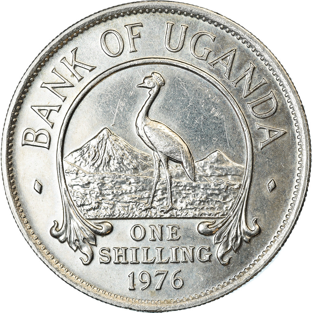 Monnaie, Uganda, Shilling, 1976, TTB+, Copper-Nickel Plated Steel, KM:5a
