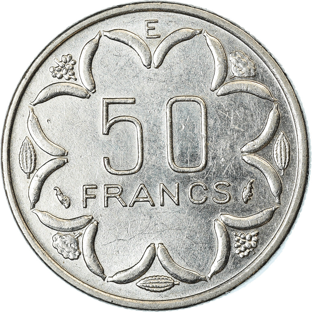 Coin, Central African States, 50 Francs, 1977, Paris, EF(40-45), Nickel, KM:11