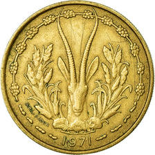Coin, West African States, 25 Francs, 1971, EF(40-45), Aluminum-Bronze, KM:5