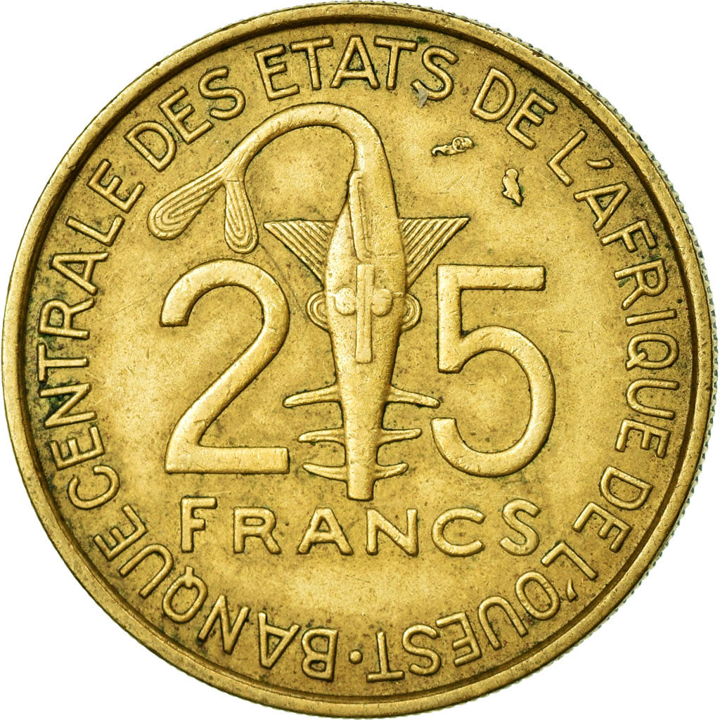 Coin, West African States, 25 Francs, 1971, EF(40-45), Aluminum-Bronze, KM:5