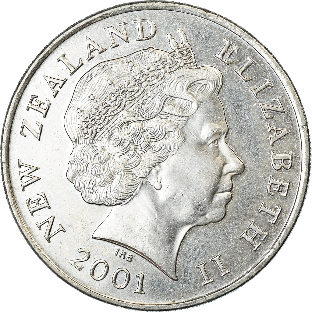 Monnaie, Nouvelle-Zélande, Elizabeth II, 50 Cents, 2001, TTB, Copper-nickel
