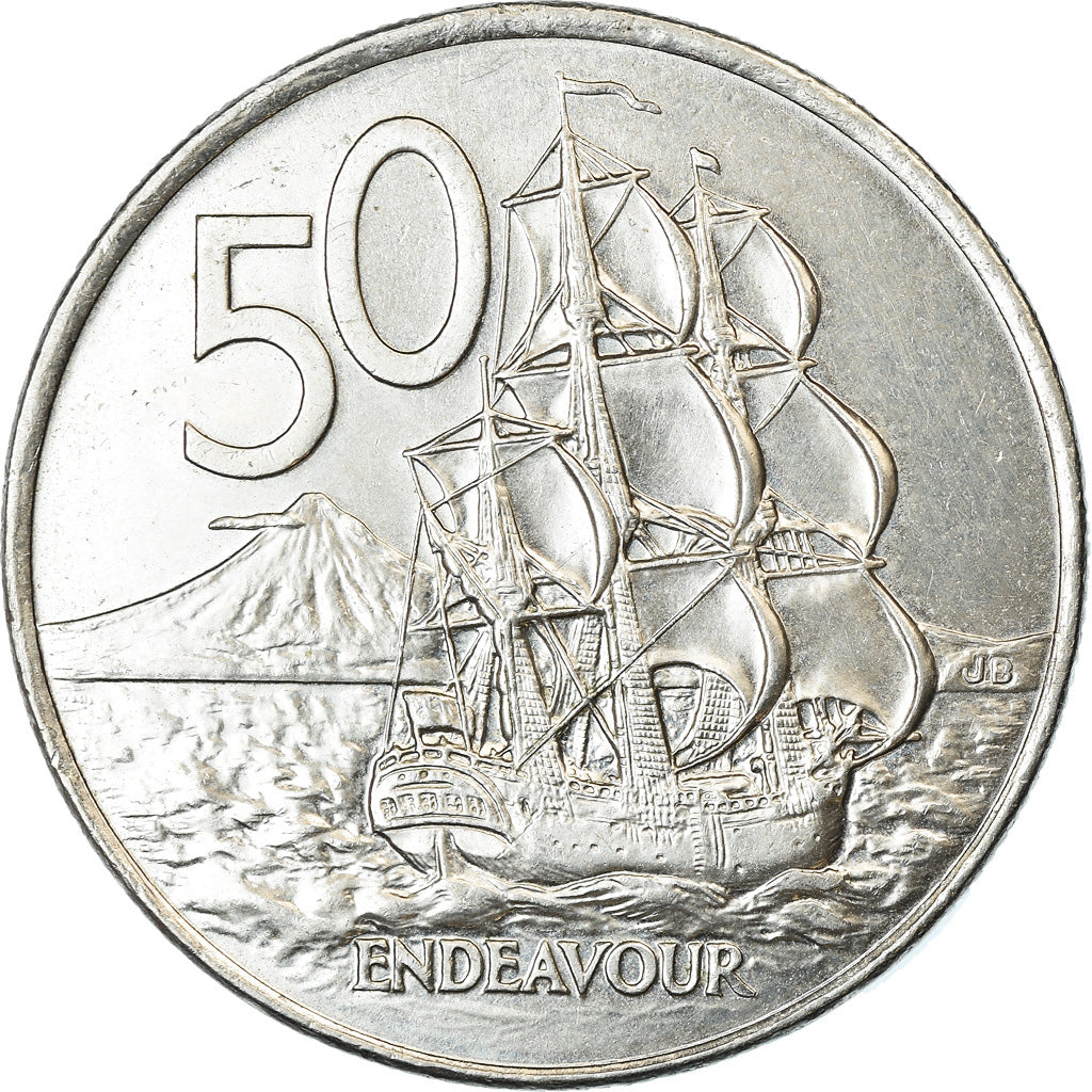 Monnaie, Nouvelle-Zélande, Elizabeth II, 50 Cents, 2001, TTB, Copper-nickel