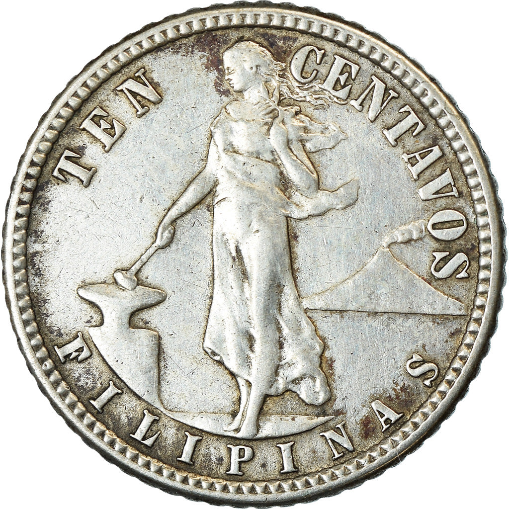 Coin, Philippines, 10 Centavos, 1944, EF(40-45), Silver, KM:181