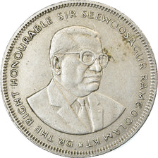 Coin, Mauritius, 5 Rupees, 1987, EF(40-45), Copper-nickel, KM:56