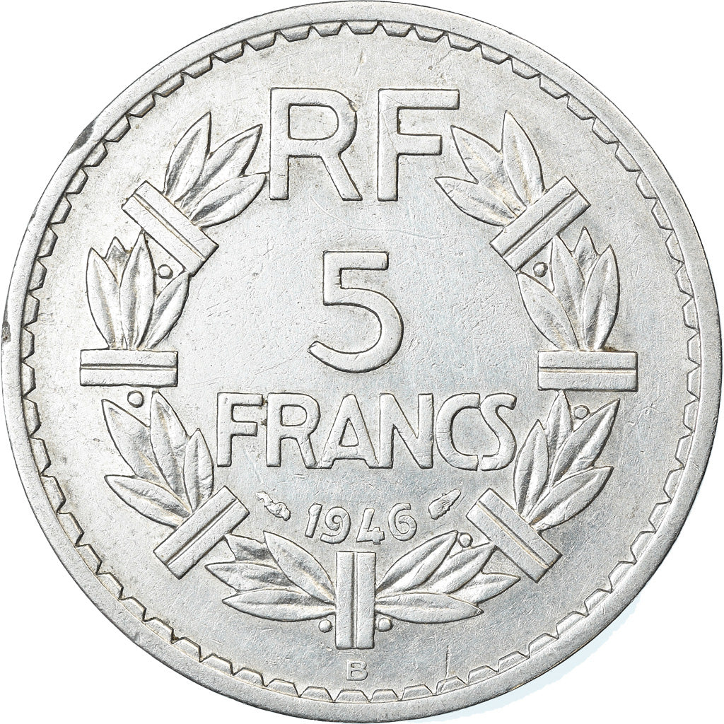 Coin, France, Lavrillier, 5 Francs, 1946, Beaumont - Le Roger, EF(40-45)