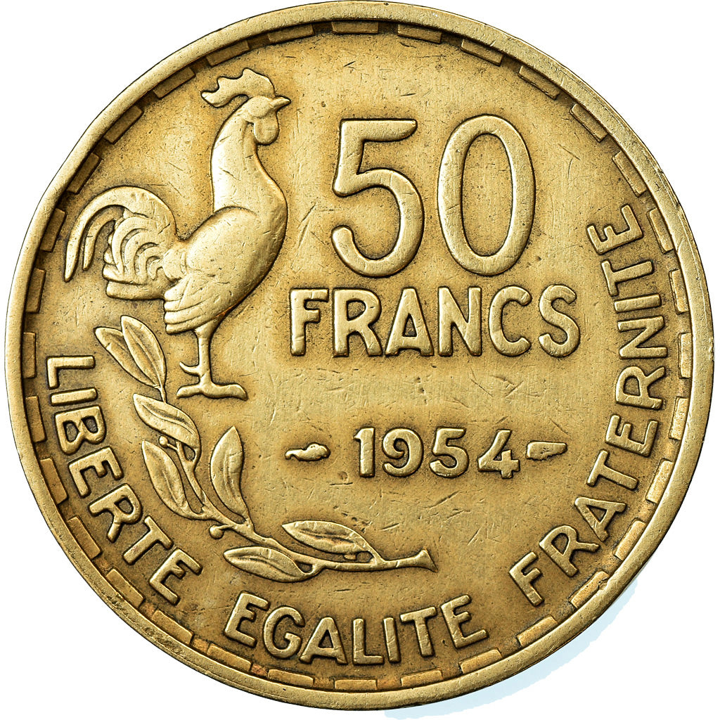 Monnaie, France, Guiraud, 50 Francs, 1954, Paris, TTB, Aluminum-Bronze