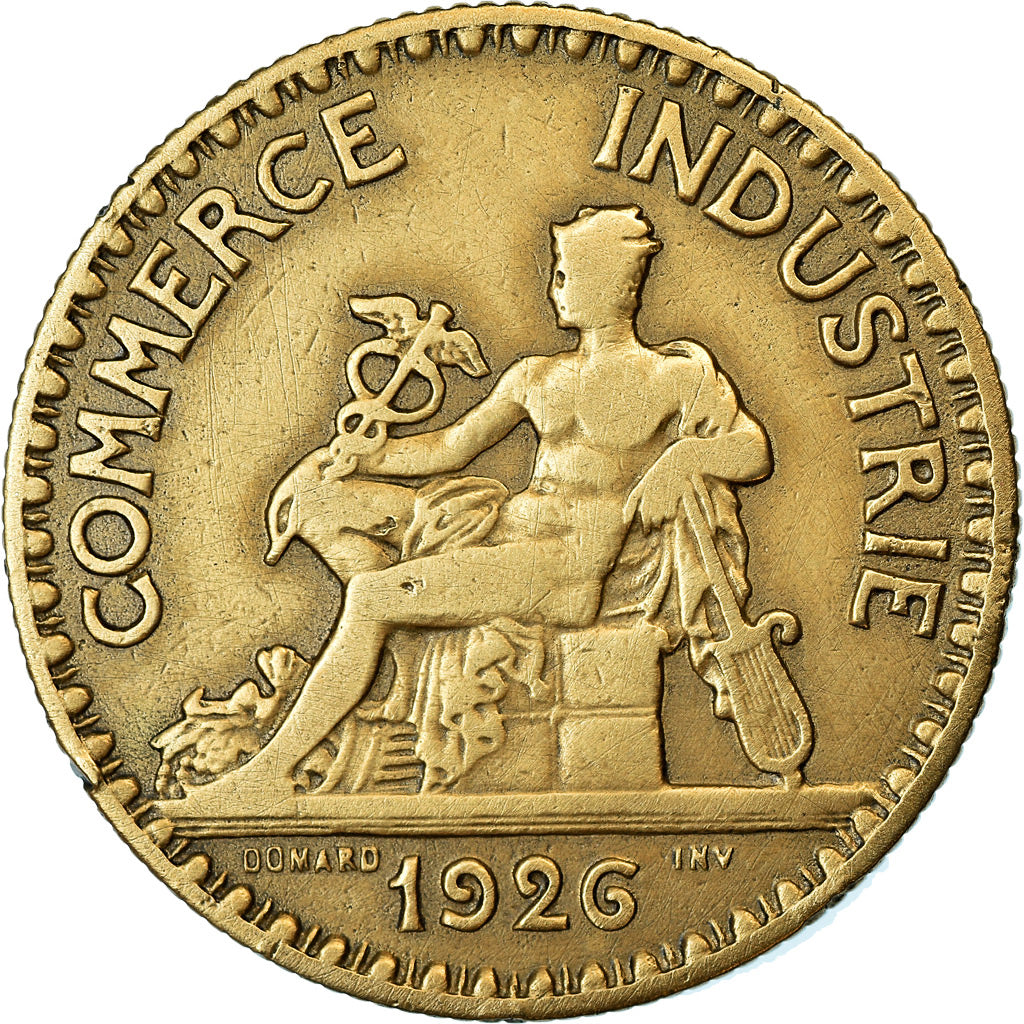 Coin, France, Chambre de commerce, 2 Francs, 1926, Paris, VF(20-25)