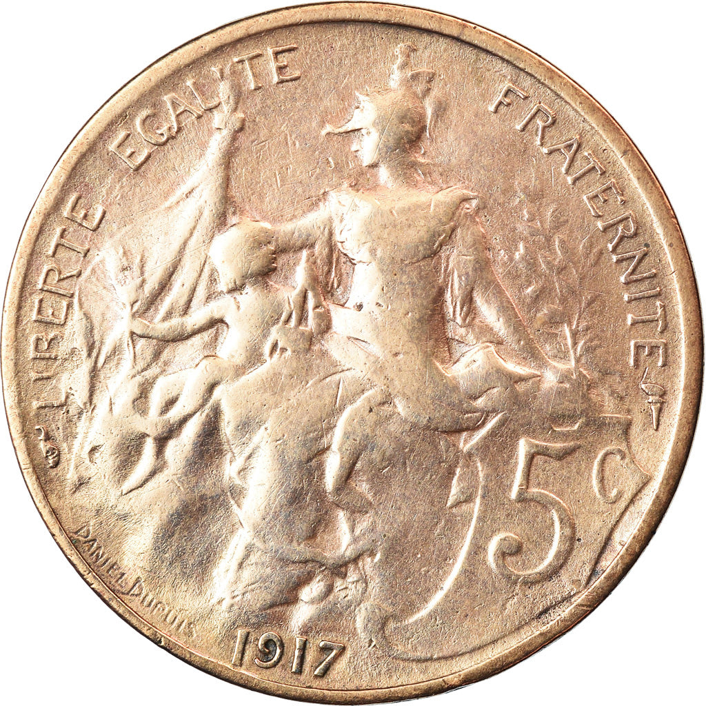 Coin, France, Dupuis, 5 Centimes, 1917, Paris, VF(30-35), Bronze, KM:842