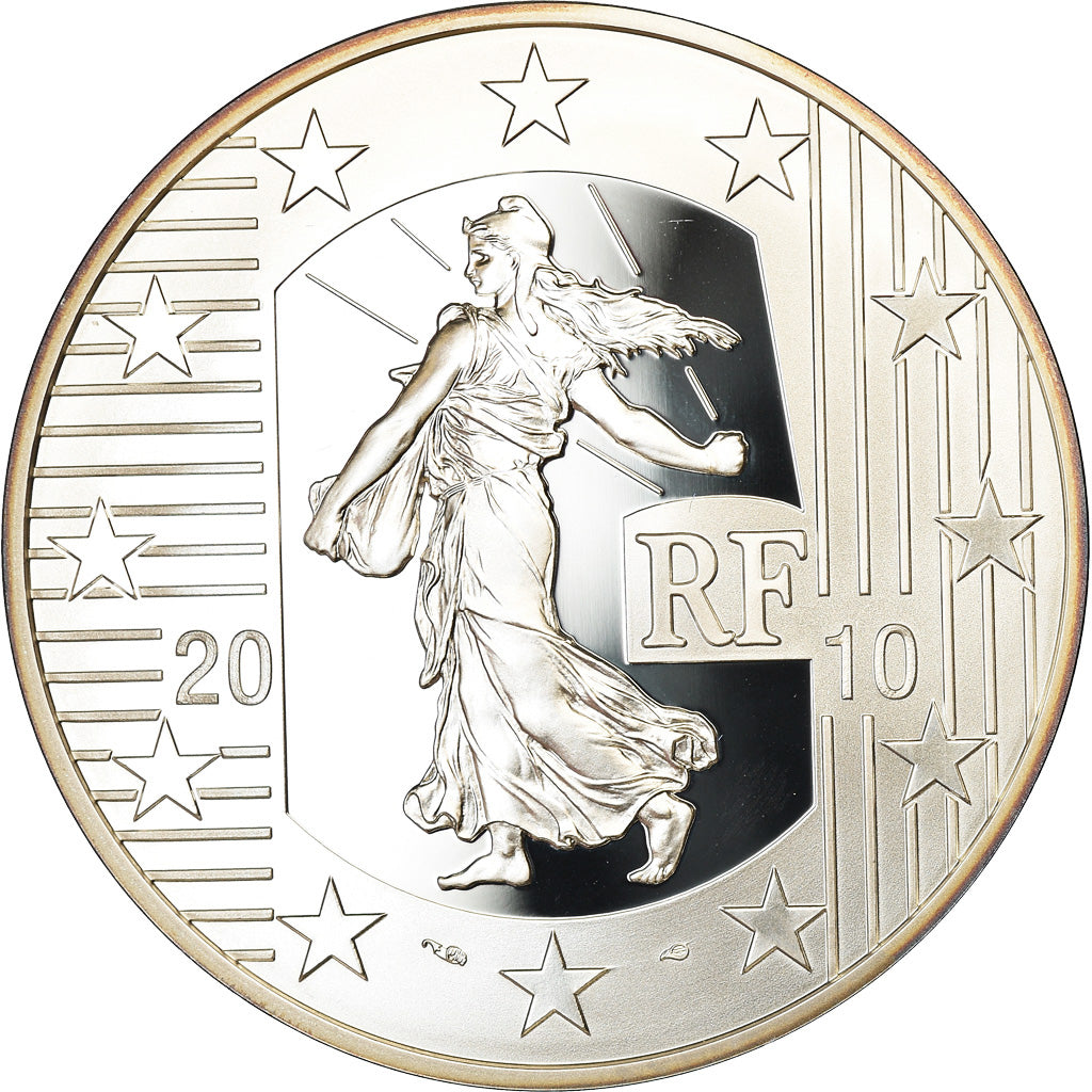 France, 10 Euro, 2010, BE, MS(65-70), Silver, Gadoury:EU413, KM:1675