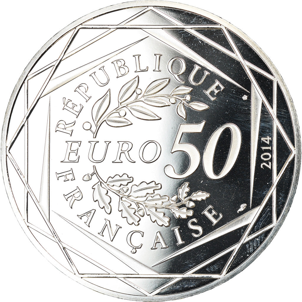 France, 50 Euro, Paix, Sempé, 2014, BE, FDC, Argent