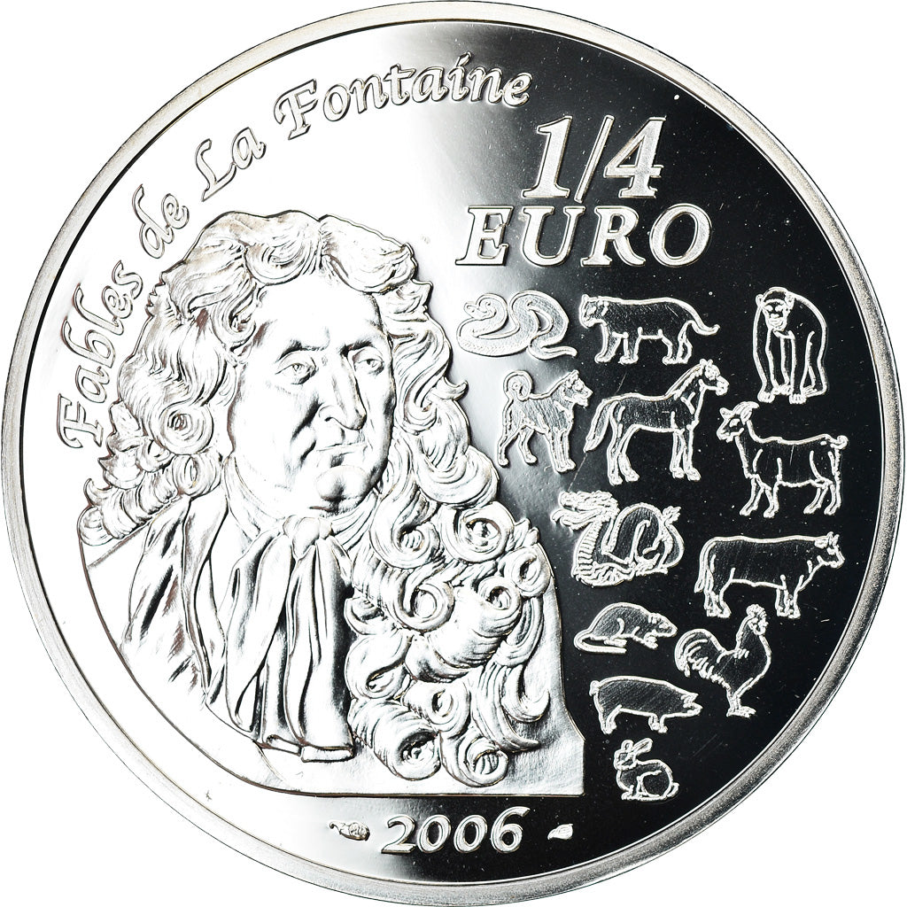 France, 1/4 Euro, 2006, BE, MS(65-70), Silver, KM:1415