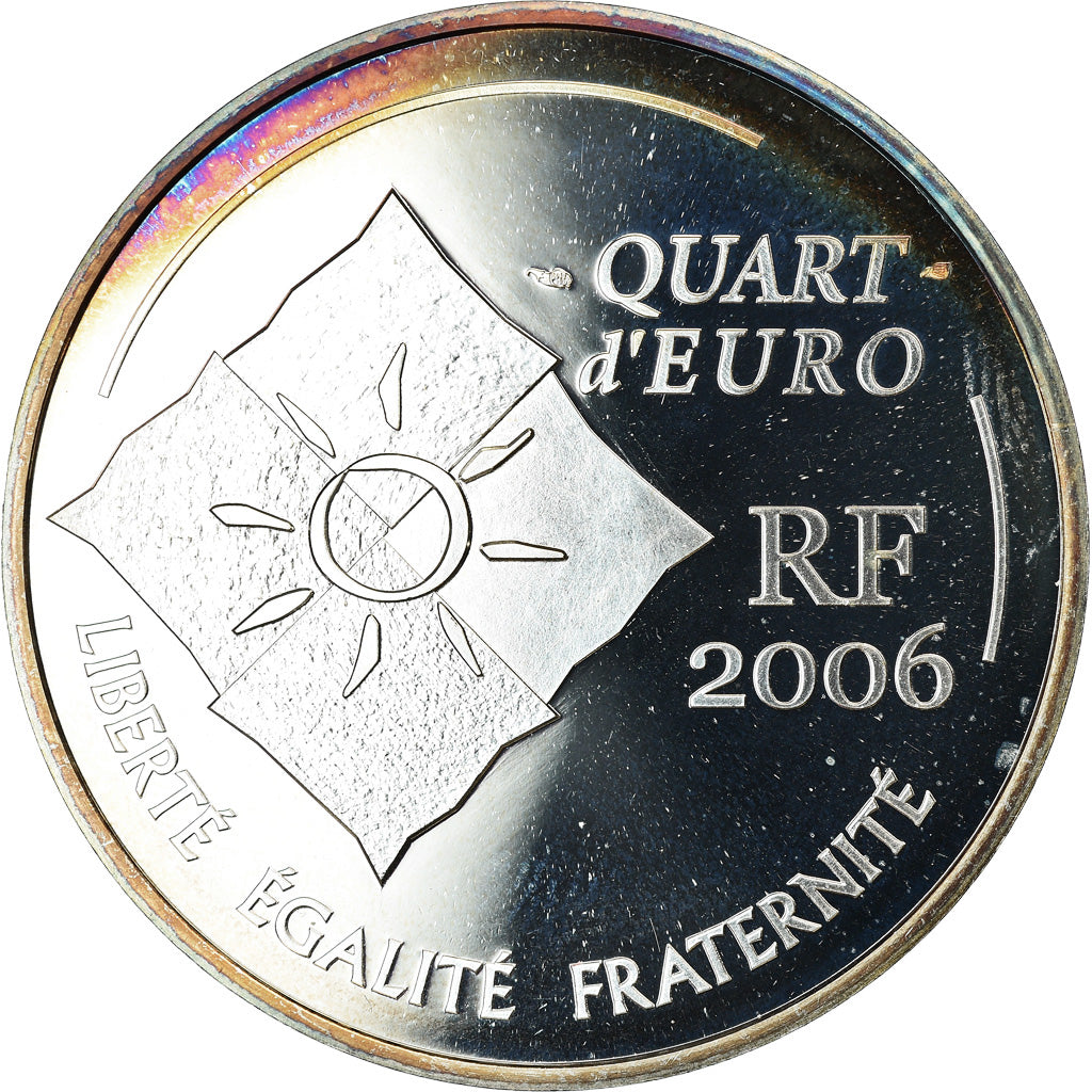 France, 1/4 Euro, 2006, BU, MS(65-70), Silver, KM:1457