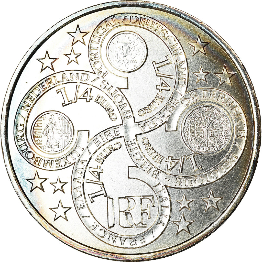 Francja, 1/4 Euro, 2003, Paris, BU, MS(65-70), Srebro, KM:1991