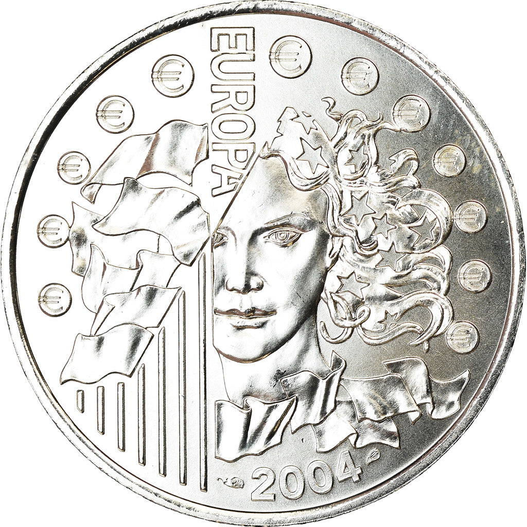 France, 1/4 Euro, 2004, BU, MS(65-70), Silver, KM:1390