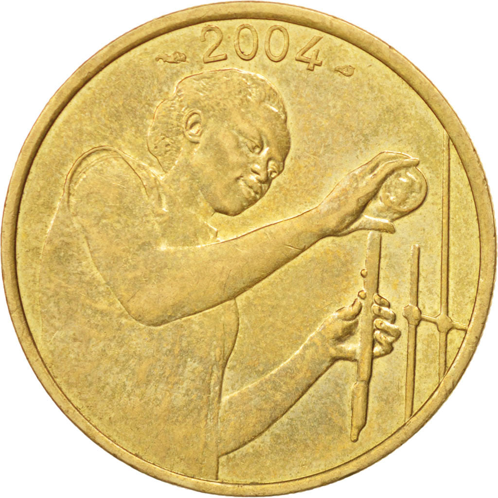 West African States, 25 Francs, 2004, AU(55-58), Aluminum-Bronze, KM:9