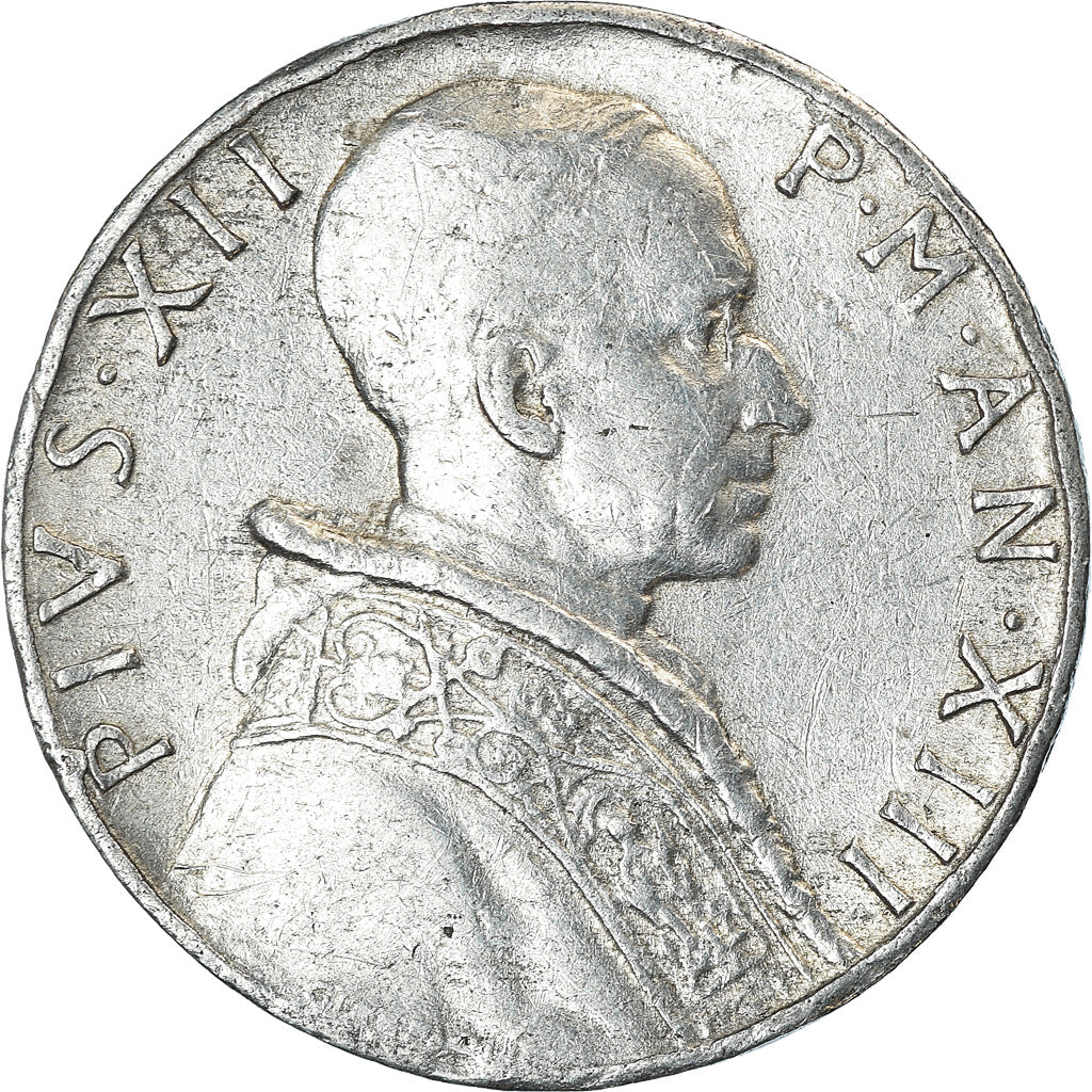 Moneta, PAŃSTWO WATYKAŃSKIE, Pius XII, 5 Lire, 1951, Roma, EF(40-45)