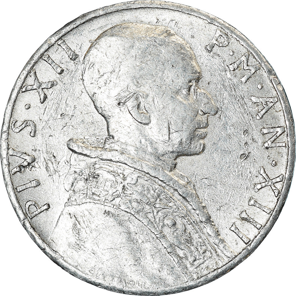 Münze, Vatikanstadt, Pius XII, 5 Lire, 1951, Roma, S, Aluminium, KM:51.1