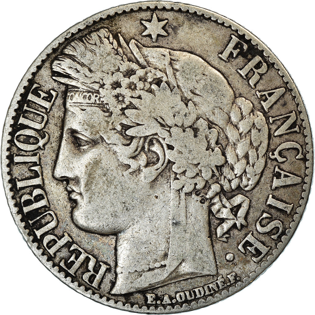 Coin, France, Cérès, Franc, 1887, Paris, VF(20-25), Silver, KM:822.1