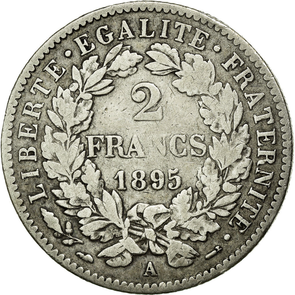 Monnaie, France, Cérès, 2 Francs, 1895, Paris, TTB, Argent, KM:817.1