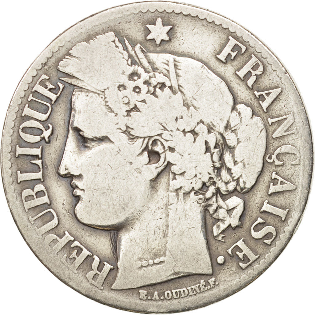 Monnaie, France, Cérès, 2 Francs, 1871, Paris, TB, Argent, KM:817.1