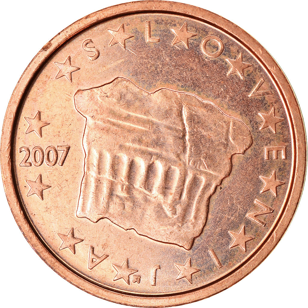 Slovénie, 2 Euro Cent, 2007, TTB, Copper Plated Steel, KM:69