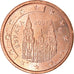 Spagna, 2 Euro Cent, 2007, BB, Acciaio placcato rame, KM:1041