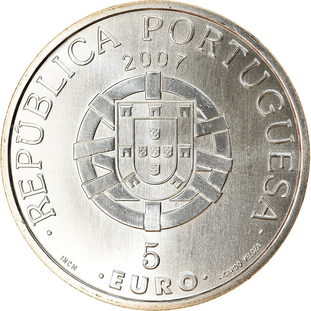 Portogallo, 5 Euro, 2007, SPL, Argento, KM:782
