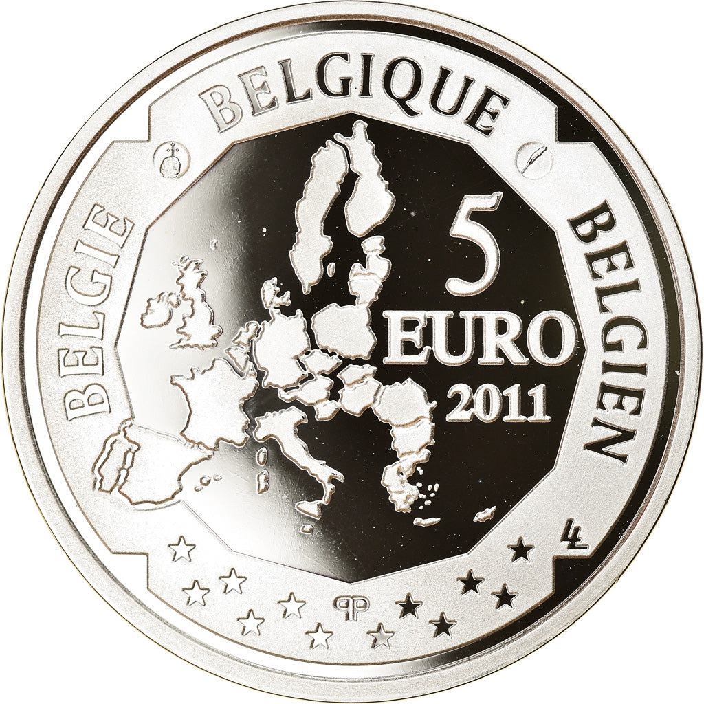 Belgio, 5 Euro, 2011, BE, FDC, Argento, KM:313