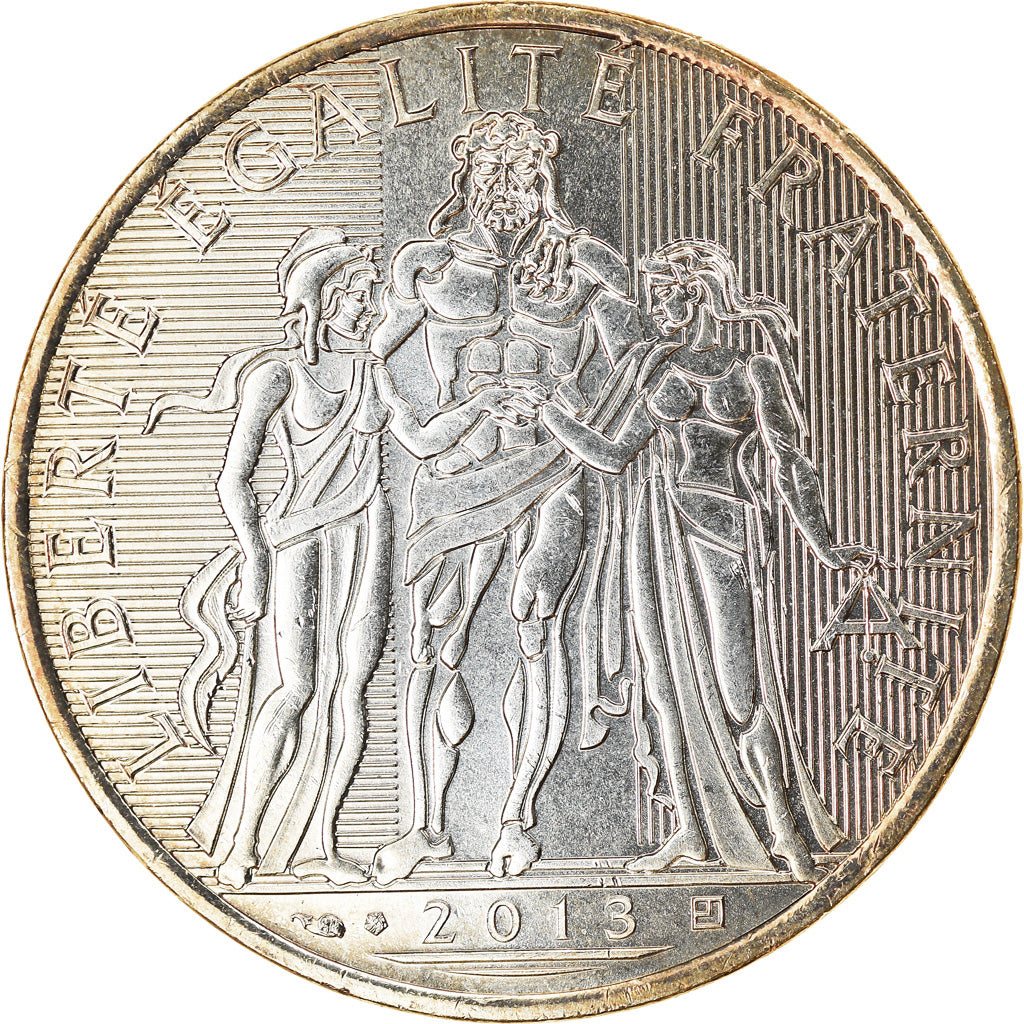 France, 10 Euro, 2013, MS(63), Silver, KM:2073