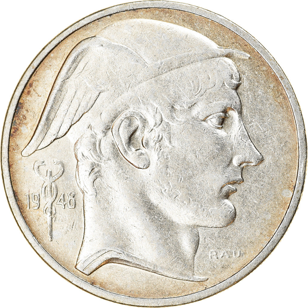 Coin, Belgium, 50 Francs, 50 Frank, 1948, EF(40-45), Silver, KM:137