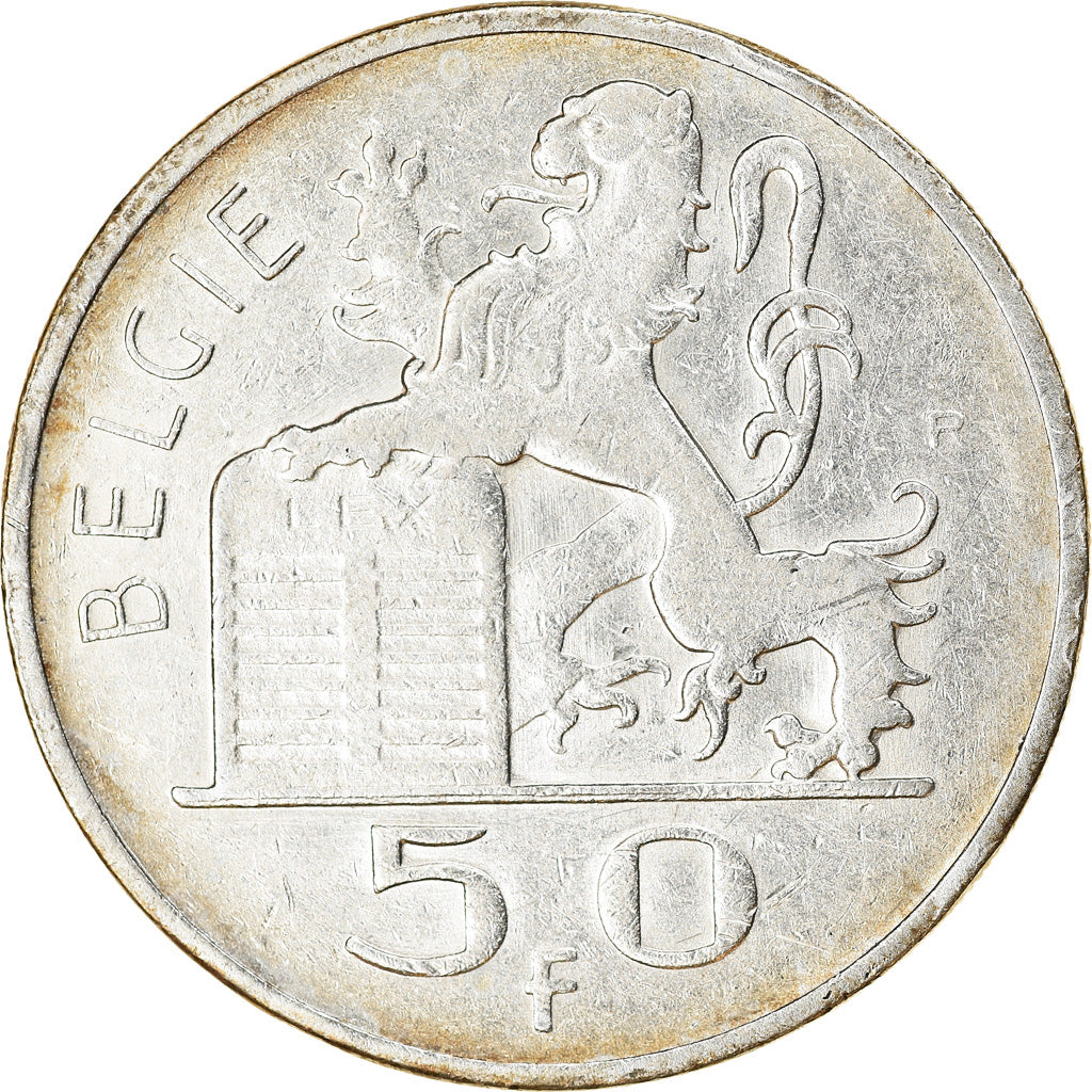 Coin, Belgium, 50 Francs, 50 Frank, 1948, EF(40-45), Silver, KM:137