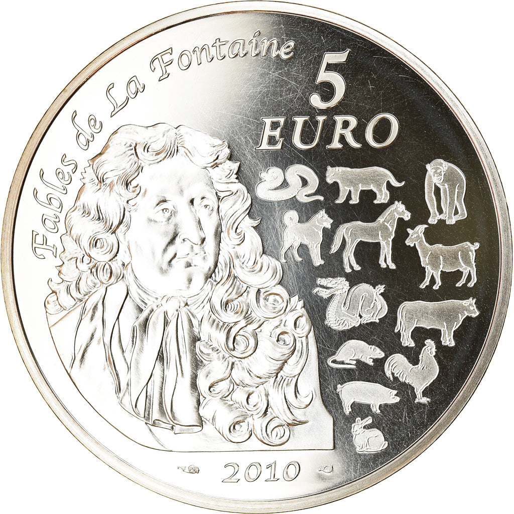France, 5 Euro, Année du Tigre, 2010, BE, FDC, Argent, KM:1715