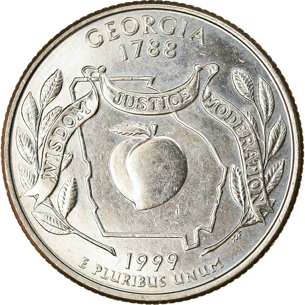 Moeda, Estados Unidos da América, Quarter, 1999, U.S. Mint, Denver, AU(50-53)